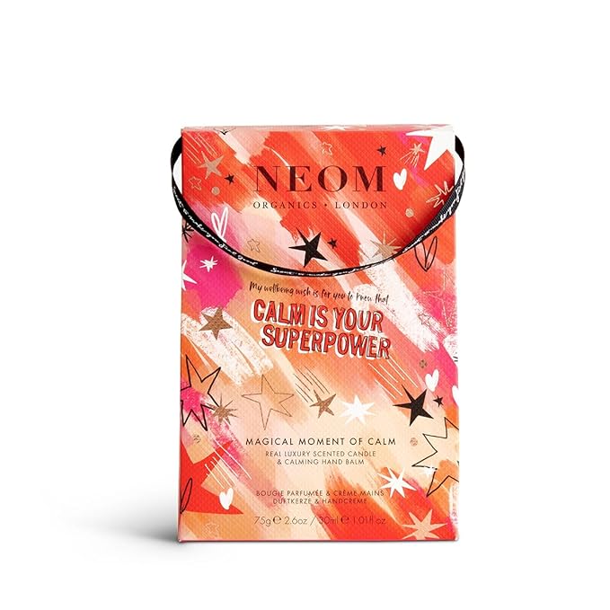 Neom- Magical Moment of Calm Gift Set | Real Luxury Travel Candle & Calming Hand Balm, 30ml | Scent to De Stress | Christmas Gift-BrightBean Baby