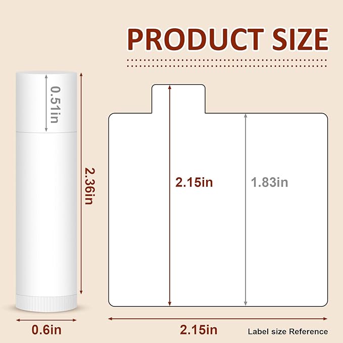 60 Pack Lip Balm Unlabeled, Natural Lip Balm Bulk Blank Tube, Personalized Lip Balm for Party Favors and Gift Basket Filling, Wedding or Baby Shower-5 Flavors-BrightBean Baby