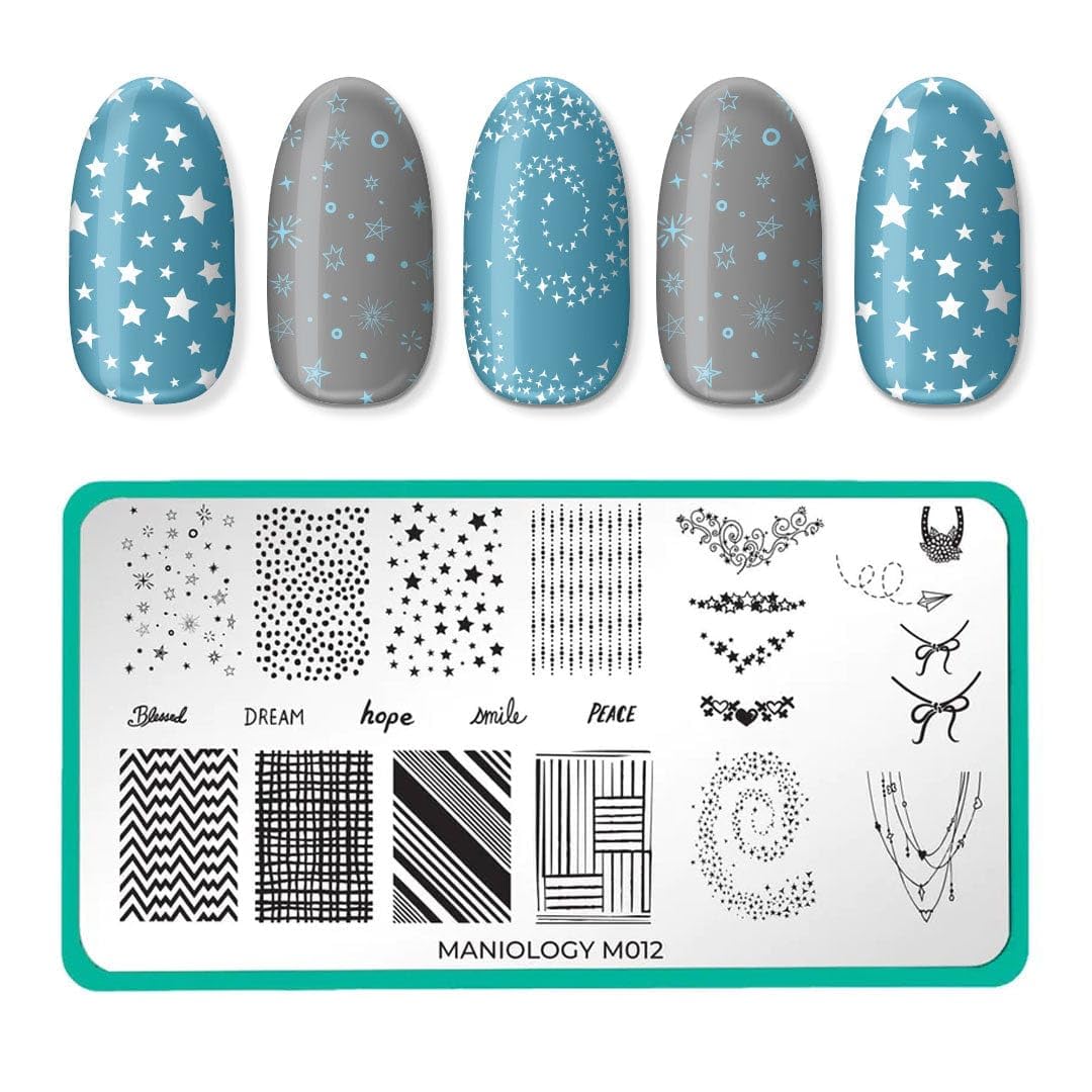 Maniology Simply Classic Nail Stamping Starter Kit | Timeless Nail Art, Elegant Patterns DIY Manicure – Includes Stamping Plate, Polish, Top Coat, Stamper & Scraper Card-BrightBean Baby