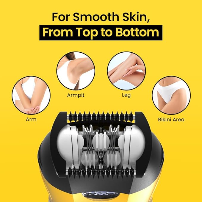 Gorilla Technique Mini Epilator 1000V, Pain Relief Roller, Facial & Body Hair Removal Device, Electric Tweezers for Women & Men, Specialized for Narrow and Sensitive Area, Korean Skin Care - 1000V-BrightBean Baby