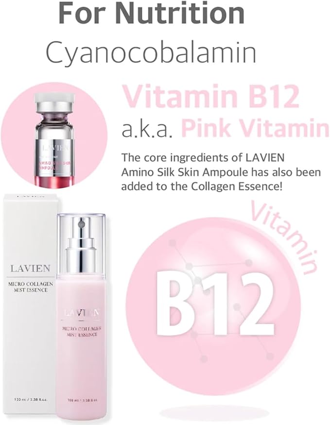 Lavien Micro Collagen Mist Essence - Hydrating Facial Spray, Redness and Smooth Skin - Suitable All Skin Types - 3.38 Fl Oz Bottle-BrightBean Baby