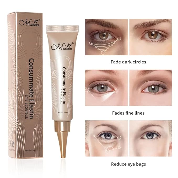 Consummate Eye Essence Elastin Anti Aging Eye Serum | Visibly Reduce Under Eye Wrinkles, Puffiness, Bags and Dark Circles | By The Clique-BrightBean Baby