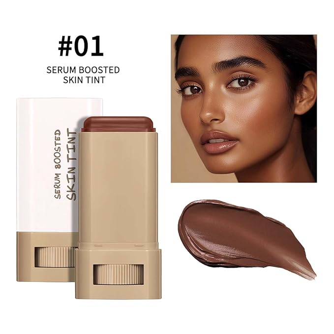 Beauty Balm Serum Boosted Skin Tint – Hydrating Tinted Moisturizer, Lightweight Solid Tinted Foundation Stick for Flawless, Sheer to Medium Coverage, Radiant & Dewy Finish, All-Day Wear (1#, 1)-BrightBean Baby