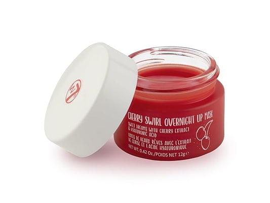 W7 Sweet Dreams Overnight Cherry Swirl Lip Mask - Cherry Extract & Hyaluronic Acid - For Hydrated, Full Looking & Irresistible Lips-BrightBean Baby