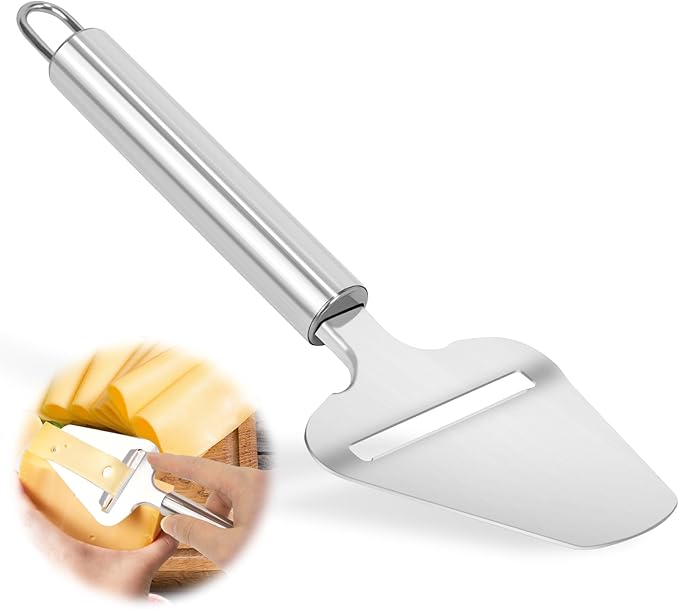 Premium Stainless Steel Cheese Slicer For All Types Of Cheese, Multi-Functional Handheld Cheese Slicers Cutter For Block And Hard, Dishwasher Safe, Essential For Every Kitchen.