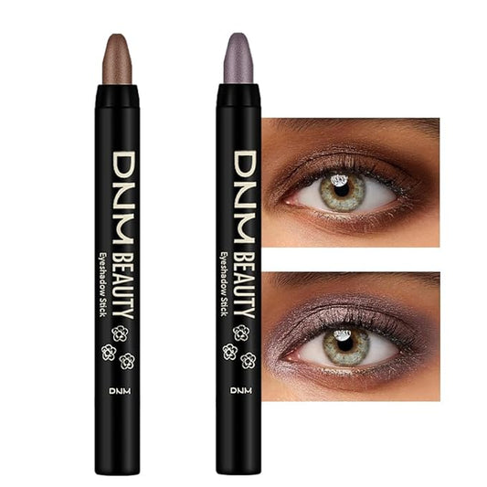 Kaely 2Pcs Cream Eyeshadow Sticks Set for Eyes Waterproof,Cocoa Shimmer & Smoky Amethyst Shimmer Matte Eye shadow Stick Pencil Pen Bulk sombras en crema para ojos 21+24-BrightBean Baby