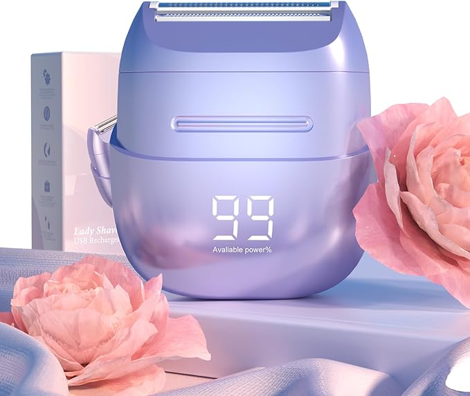 Electric Razors for Women, Womens Electric Leg Shaver Cordless Shaver for Women Painless Facial Hair Removal for Arms, Underarms, Bikini Trimmer, Portable & Safe, Wet & Dry Use Razor-BrightBean Baby
