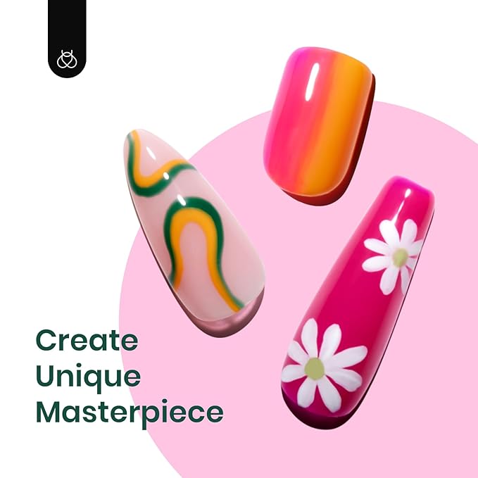 beetles Gel Polish Set - Hot Pink Green Blue Orange Gel Nail Polish Rainbow Boundless Energy Collection Holiday Nail Art Design Soak Off Uv LED Manicure DIY Home-BrightBean Baby