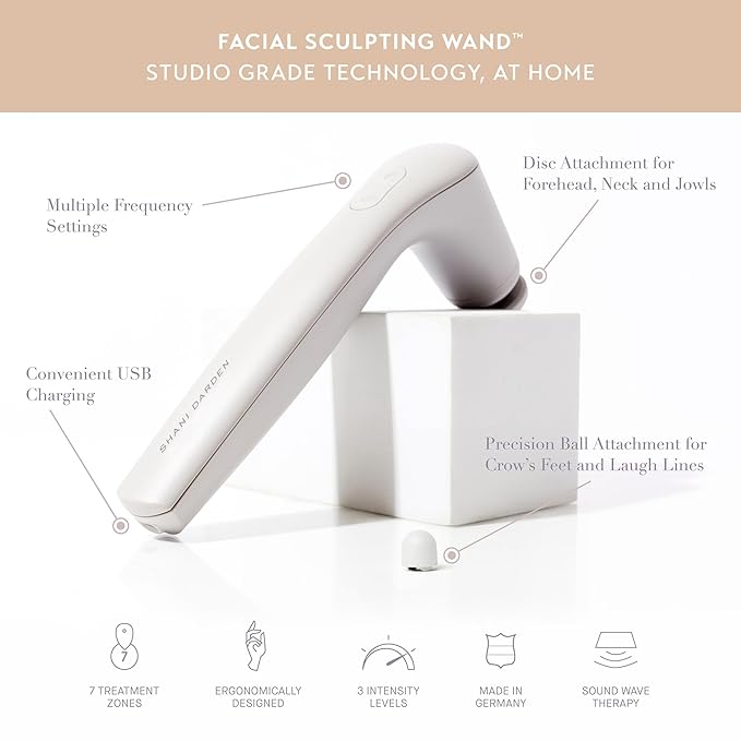 SHANI DARDEN SKINCARE Sculpt & Firm Travel Kit, Facial Sculpting Wand, Attachments, Retinol Reform & Lactic Serums, Peptide Cream & Pep Gel, 7 Items-BrightBean Baby