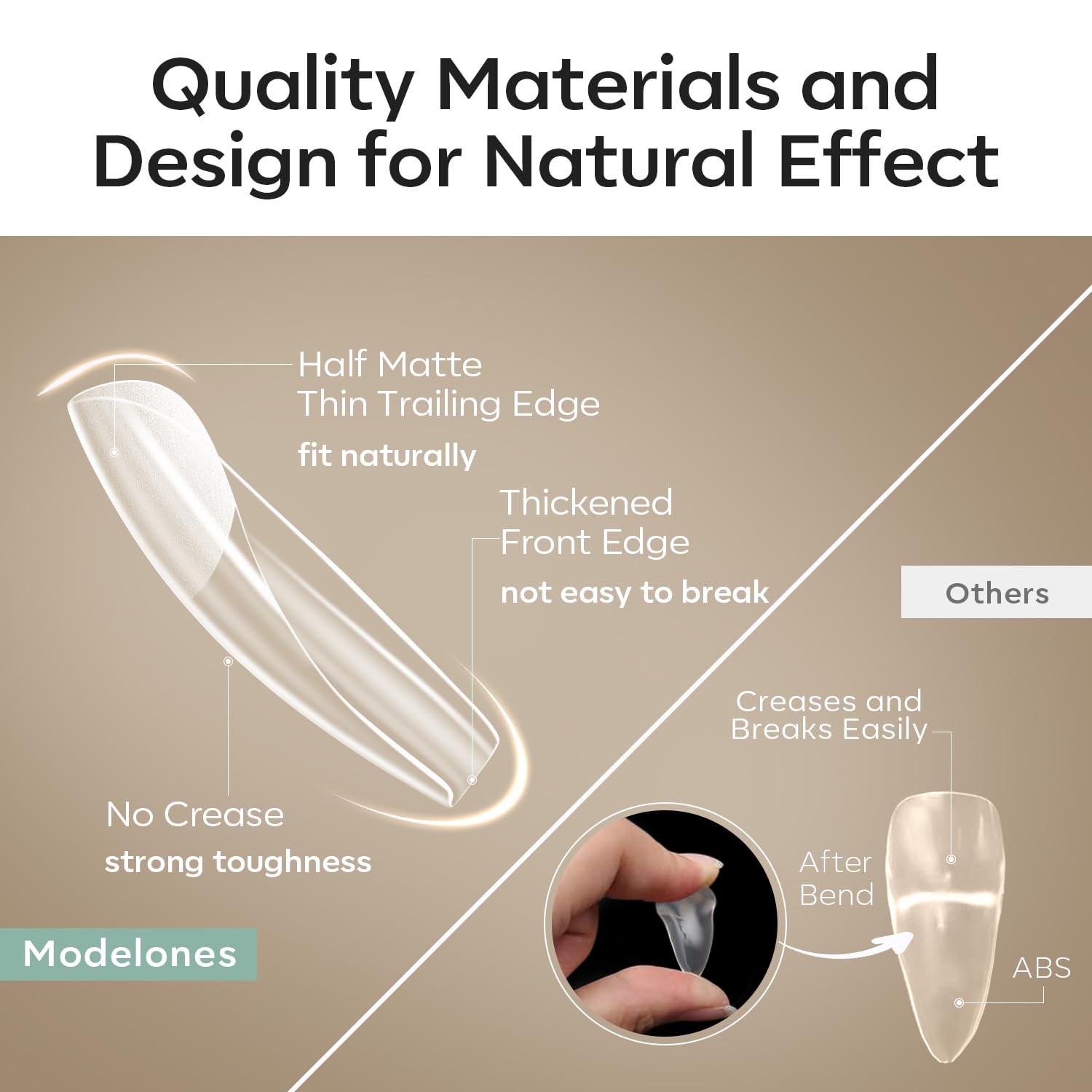 modelones Long Square Nail Tips, 3XXXL Straight Pre-shaped Soft Gel Tips Fake Nails False Acrylic Clear Full Cover Press on Extension Kit Gel Manicure DIY at Home 216PCS 12Sizes-BrightBean Baby