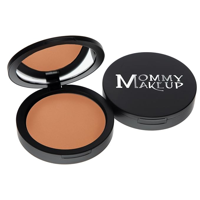 Mineral Dual Powder in Toasted (Medium Dark Tan) | 4-in-1 Pressed Mineral Foundation with SPF 15 for Flawless Glow & Soft Looking Skin | Oil Free, Talc Free, Gluten Free | 0.45 Oz | by Mommy Makeup-BrightBean Baby