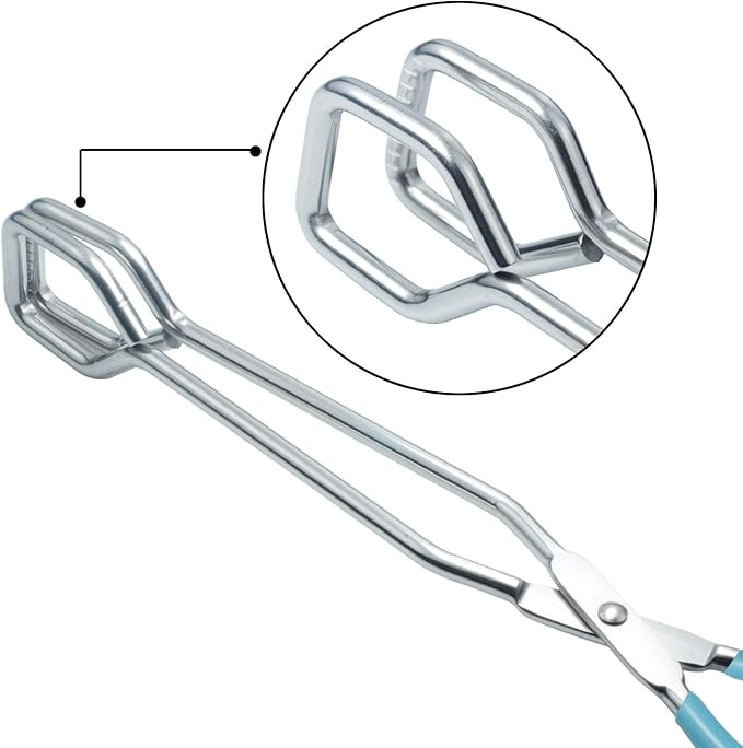 Kitchen Scissor Tongs 10-Inch with Comfort-Grip Handle Heavy Duty Stainless Steel Scissor Cooking Tongs