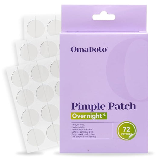 Overnight Pimple Patches for Face - Maximum Strength Hydrocolloid for Cystic Acne & Dark Spots (72 Count) - 10mm & 12mm Medicated Night Time Treatment-BrightBean Baby