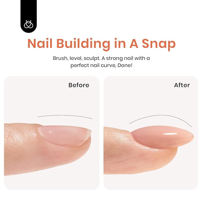 Beetles Builder Gel 7 in 1 Strengthener Gel Nail Polish Nude Color Jelly Beige for Nail Apex and Extension Cover Building Nail Salon DIY Manicure Design-BrightBean Baby