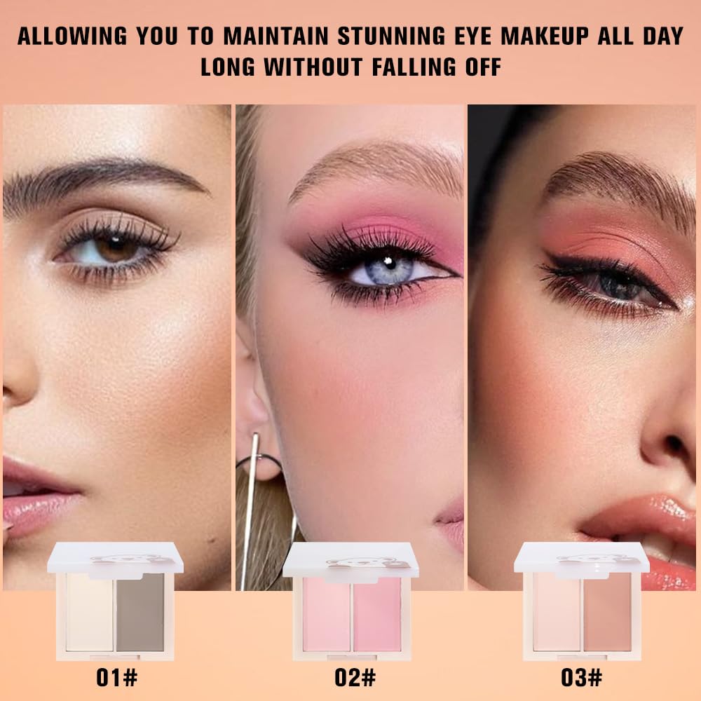 AMY'S DIARY Matte Eyeshadow, Nude Pink Eyeshadow, Ultra-fine Lightweight Powder, Multiuse Blendable Eye shadow and Blush Makeup, Daily Matte Warm Tone Eyes Makeup, Half Pink (03#)-BrightBean Baby