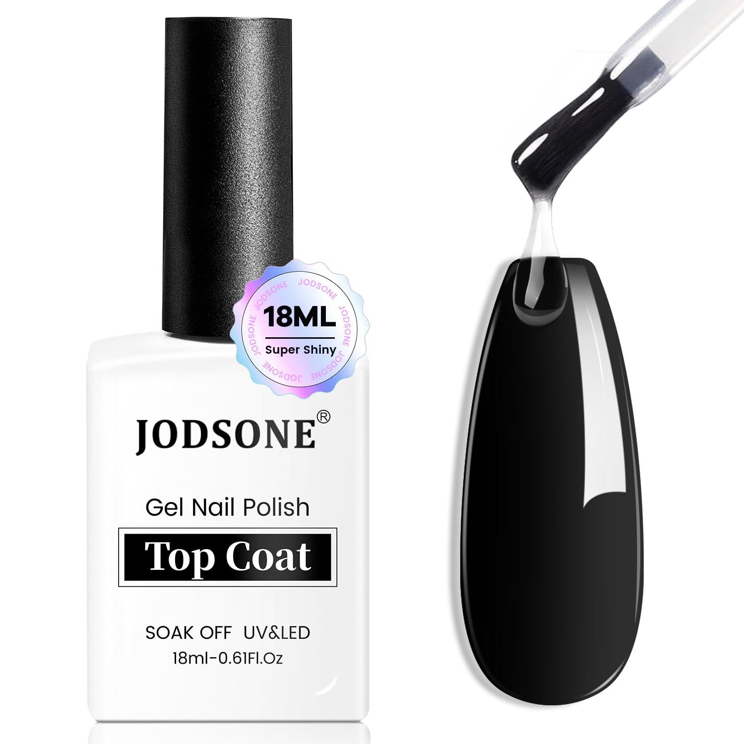 JODSONE 18ml Top Coat Gel Polish No Wipe High Gloss Shine Finish Long Lasting Gel Nail Polish Professional Manicure for Home DIY and Nail Salon-BrightBean Baby
