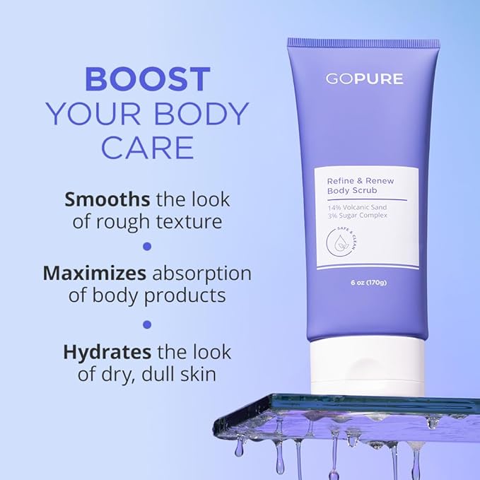 goPure Neck Firming Duo, Tighten & Lift Neck Cream, Refine & Renew Body Scrub, 2 piece set-BrightBean Baby