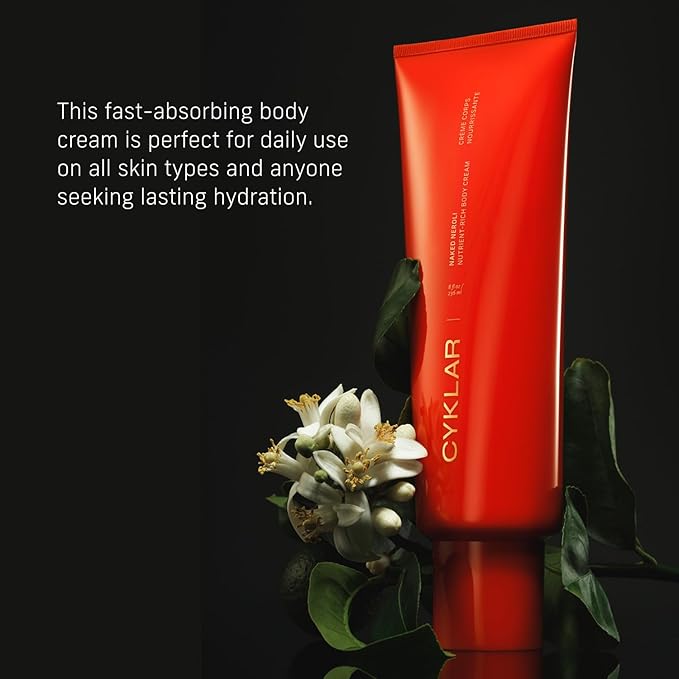 Nutrient Rich Body Cream. Naked Neroli Nourishing Moisturizer with Niacinamide and Banana Flower Extract. Deep Hydration, Thick Body Lotion, Dry Skin Cream for Women and Men, 8 Fl Oz-BrightBean Baby