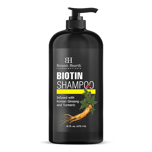 Botanic Hearth Biotin Shampoo | Infused With Korean Ginseng & Turmeric For Stronger, Thicker | Looking Hair | Sulfate & Paraben Free | 16 Fl. Oz-BrightBean Baby