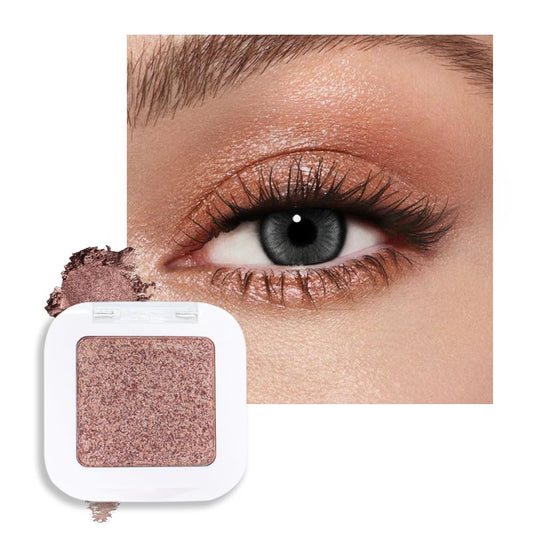 Glittler Singe Eye Shadow Palette Makeup, Amber Rush Brown Sparkle Monochrome Eyeshadow, Mini Singe Pressed Pigmented Waterproof Sombras Para Ojos, Vegan, Talc, Paraben & Cruelty Free, 21-BrightBean Baby