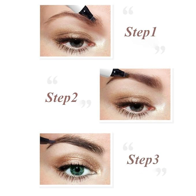 iMethod Eyebrow Pen - iMethod Eyebrow Pencil with a Micro-Fork Tip Applicator Creates Natural Looking Brows Effortlessly and Stays on All Day, Dark Grey-BrightBean Baby