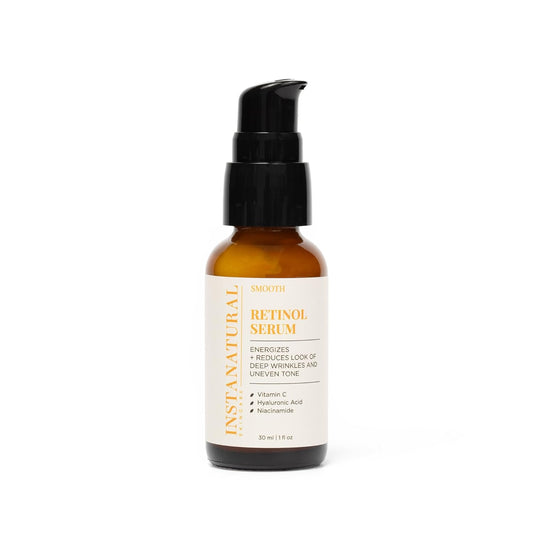 InstaNatural Retinol Serum for Face with Niacinamide, Vitamin C, and Hyaluronic Acid, Anti Aging for Firmer Skin, Lines & Wrinkles & Brightening Serum-BrightBean Baby