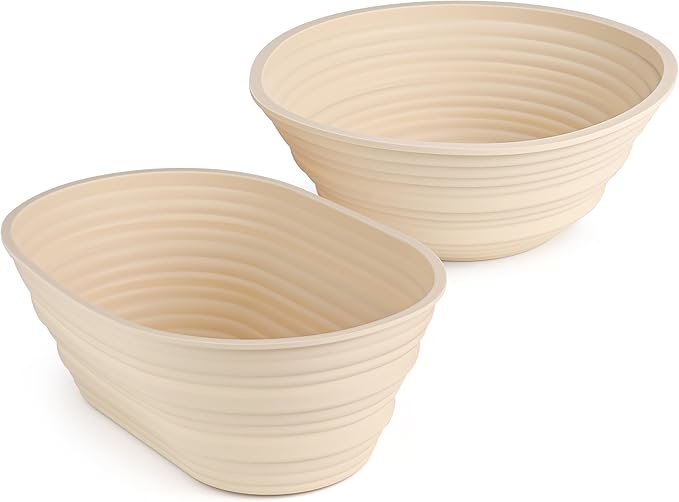 Banneton Bread Proofing Basket, Sourdough Baking Supplies, Sourdough Starter Kit Beginners, Bread Lame, Danish Dough Whisk, Bread Basket, Sourdough Banneton Basket (Pastel Yellow 2)