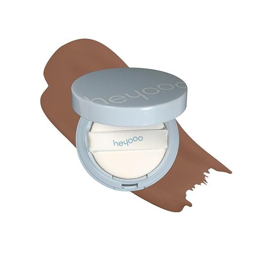 Natural Glow Foundation - Light to Medium Coverage Cushion Foundation Makeup with Hyaluronic Acid & Tea Tree Extract - Vegan & Cruelty-Free Cream Foundation - K Beauty - 15g/0.52oz - Mahogany-BrightBean Baby