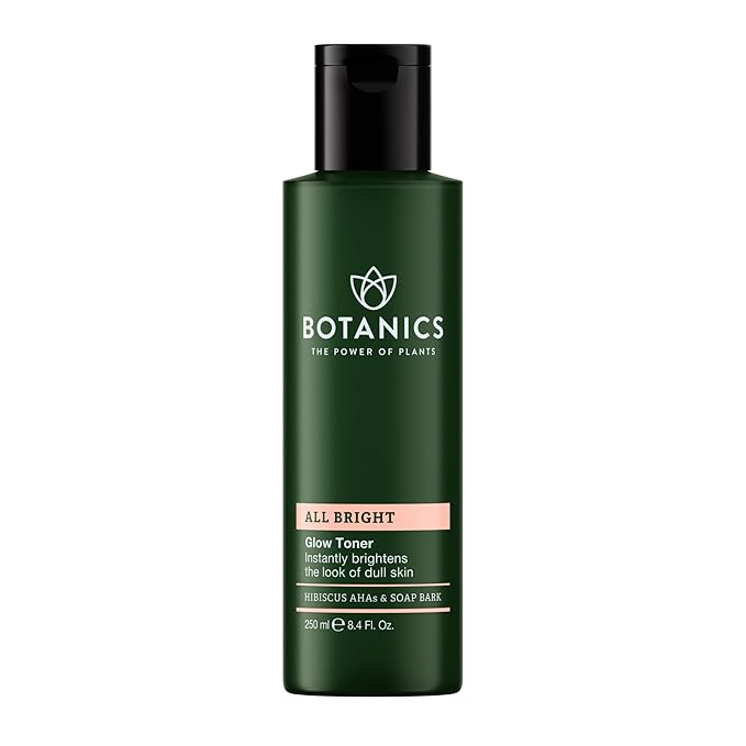 Botanics Glow Toner for Face - Enriched with Hibiscus AHA Exfoliant & Soap Bark - Non-Drying - Vegan and Cruelty-Free Face Toner for Women & Men (8.4 Fl Oz)-BrightBean Baby