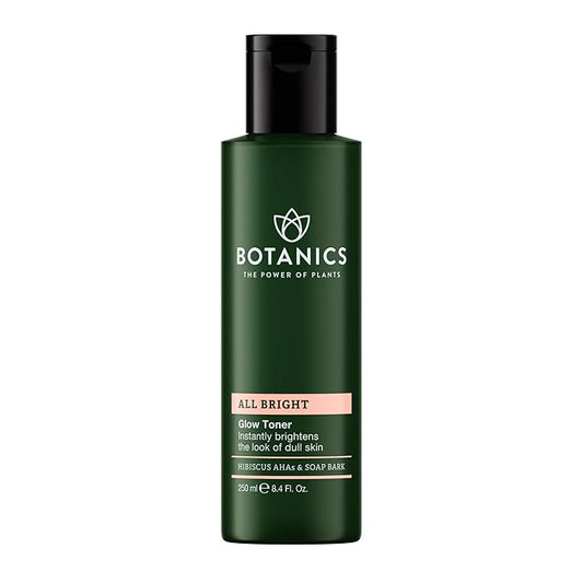 Botanics Glow Toner for Face - Enriched with Hibiscus AHA Exfoliant & Soap Bark - Non-Drying - Vegan and Cruelty-Free Face Toner for Women & Men (8.4 Fl Oz)-BrightBean Baby
