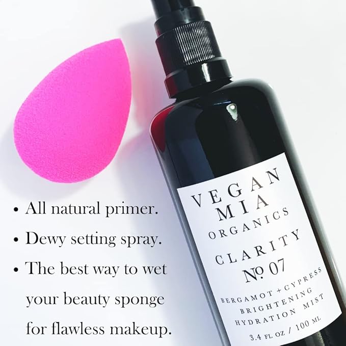 USDA Organic Clarity Balancing Face Mist - Hydrating Rose Water Facial Spray Suitable For All Skin Type Face Moisturizer, Setting Spray for Makeup & Face Primer, 3.4 oz-BrightBean Baby