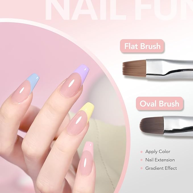 GAOY 6 Pcs Nail Art Brushes, Nail Design Tools for Nail Detail Painting, French Liner and Dotting Pens for Nail DIY-BrightBean Baby