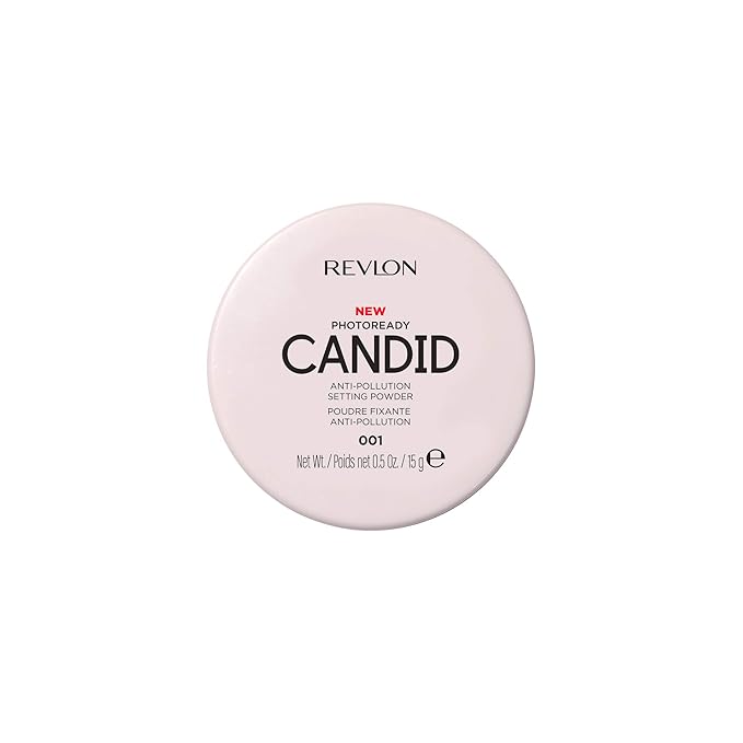 Revlon Setting Powder, PhotoReady Candid Blurring Face Makeup, Anti-Pollution, Lightweight & Breathable High Pigment, Natural Finish, 001 Universal Translucent, 0.5 Oz-BrightBean Baby