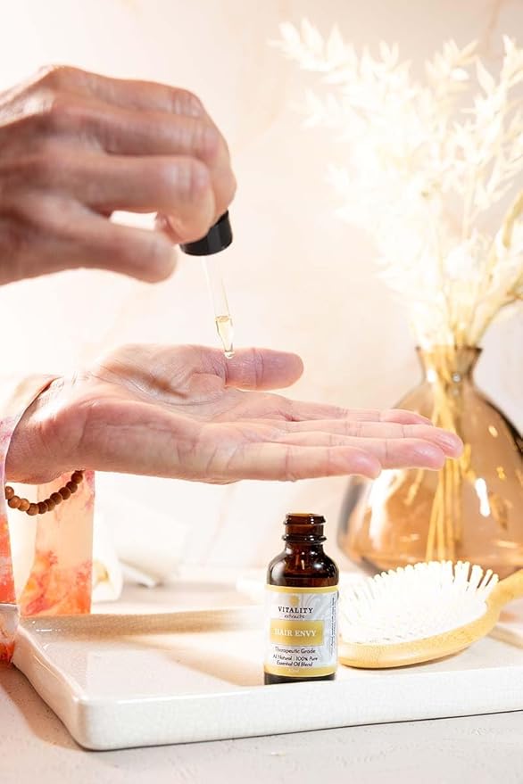 Vitality Extracts Hair Envy - Natural Hair Growth Serum - 100% Pure Essential Oils, 15 Plant Extracts, No Synthetics, No Parabens - Strengthen Hair, Minimize Breakage, Stimulate Follicles-BrightBean Baby