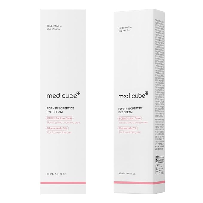 medicube Salmon DNA PDRN Pink Peptide Eye Serum with Niacinamide and 99% Purity Retinol for Fine Lines, Uneven Skin Tone, Korean Skin Care 1.01fl.oz-BrightBean Baby