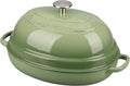 Enameled Oval Cast Iron Dutch Oven Pot with Lid 6QT - Bread Dutch Oven Pistachio Green