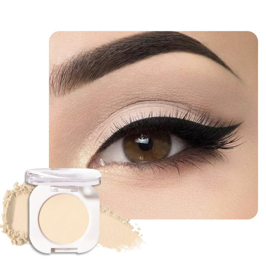 Single Matte Eye Shadow Palette Makeup, Smoky Beige Matte Eyeshadow for Women, Monochrome Eye Shadow Makeup, Pigmented Waterproof Sombras Para Ojos, Vegan, Talc, Paraben & Cruelty Free, 17-BrightBean Baby