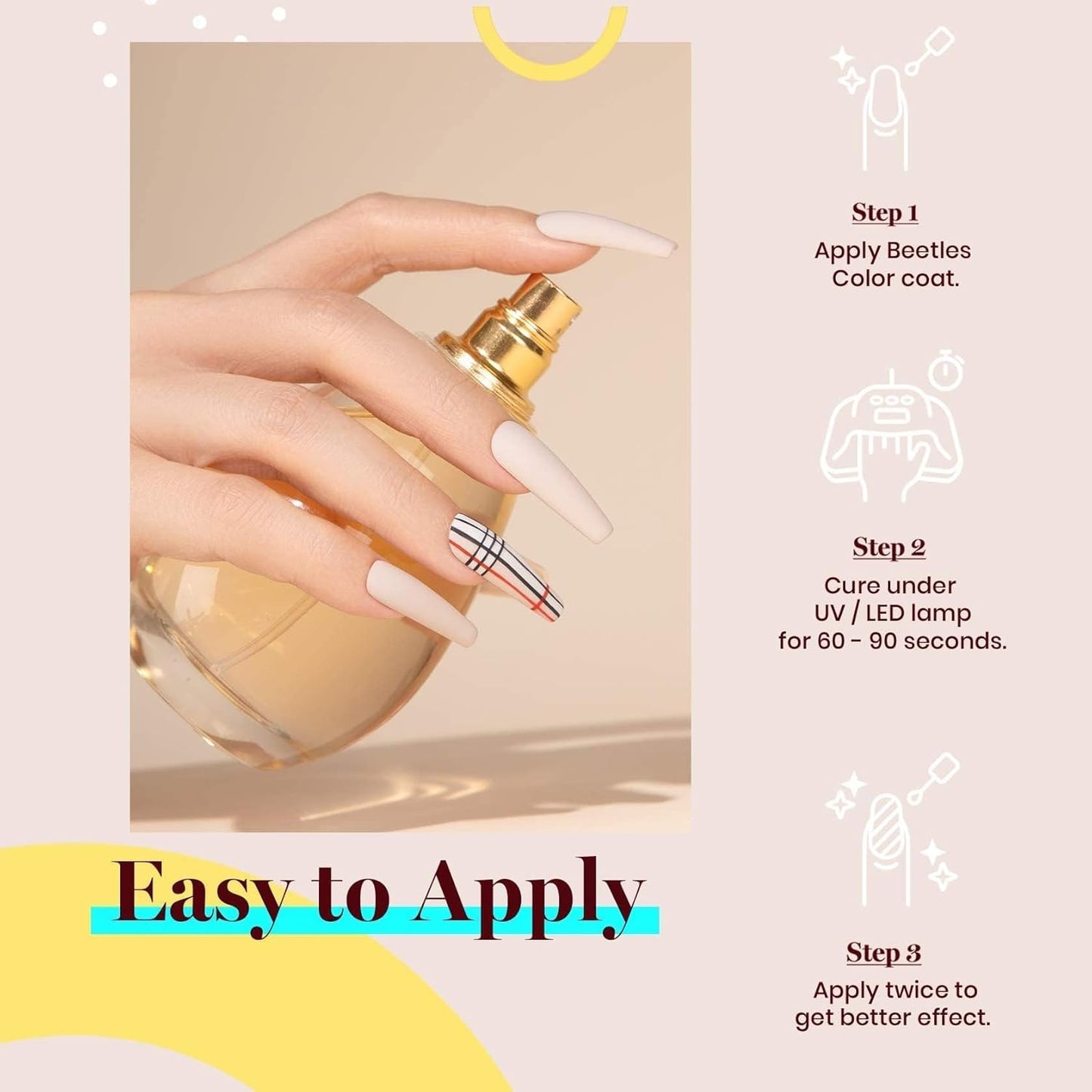 Beetles Grey Gel Nail Polish, Stone Beige Brown Cream Color 15ml Gel Polish Soak Off Uv LED Lamp Cured Nail Art Manicure Salon DIY Design Decoration Home Gift for Women-BrightBean Baby