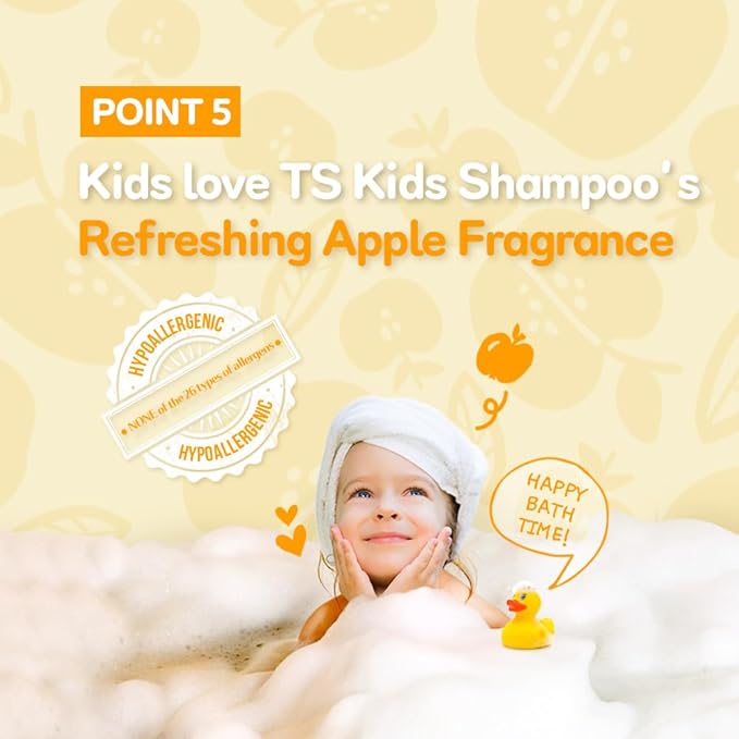 TS Kids Shampoo For Itchy, Dandruff Scalp Kids | Treatment for kids | Free Sulfate, Parabens, Silicones, Allergen (14.1 fl oz, 400ml)-BrightBean Baby