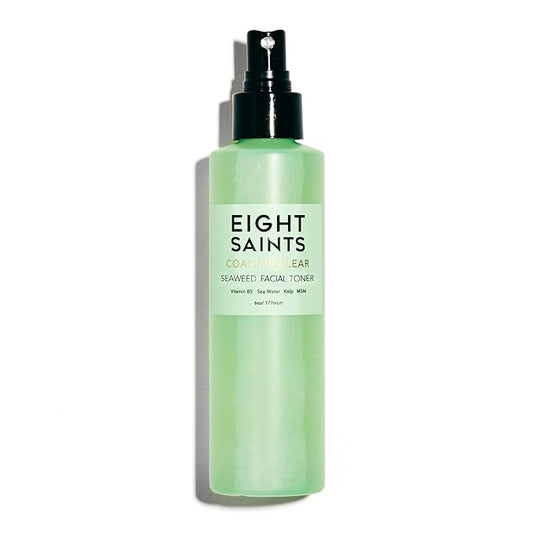 Eight Saints Coast is Clear Seaweed Anti Aging Face Toner, Natural and Organic Alcohol Free Witch Hazel Toner for Face, Minimizes Large Pores and Redness, 6 Ounces-BrightBean Baby
