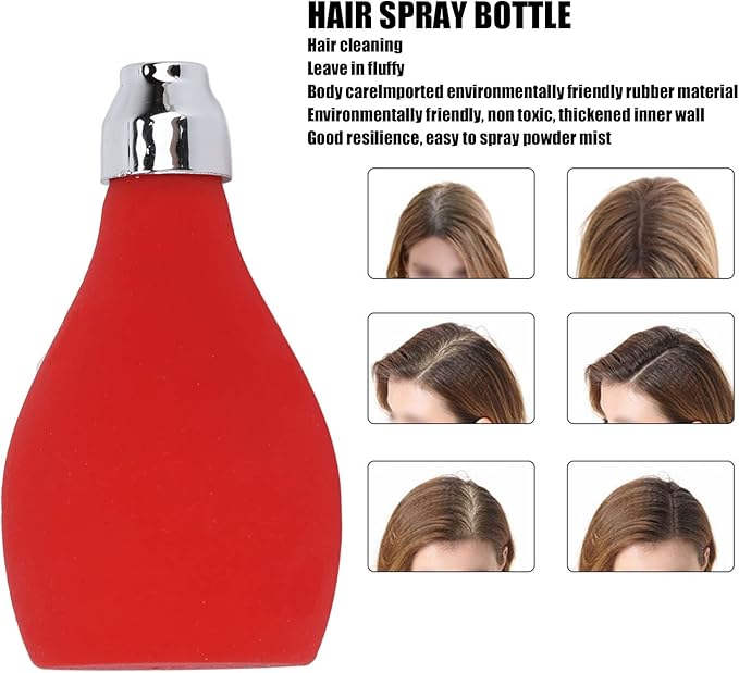 ZJchao Empty Spray Powder Bottle Hairdressing Spray Talcum Powder Prickly Heat Powder Silicone Squeeze Powder Bottle Red-BrightBean Baby
