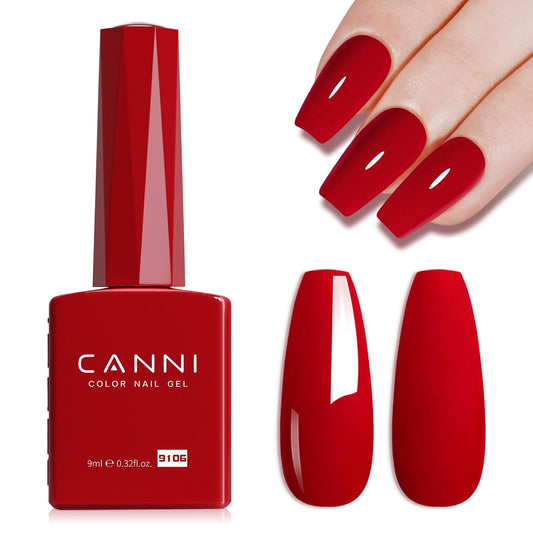CANNI Gel Nail Polish Red Colors, 1Pcs Red Gel Polish High Gloss Soak Off UV Nail French Nail Manicure Salon DIY-BrightBean Baby