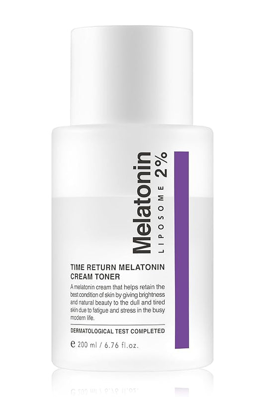 Time Return Melatonin Cream Toner | Highly Moisturizing Facial Toner for Sensitive Skin | Clarifying & Calming Toner for Face | Hydrating Toner for Face | Toner Cream Skin Toner (6.76 fl oz)-BrightBean Baby