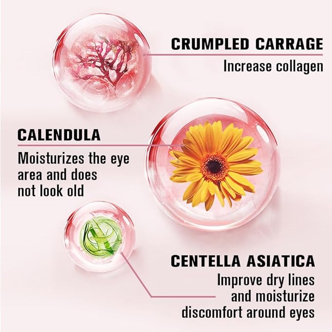 Under Eye Patches for Dark Circles, 30 Pairs Retinol Collagen Eye Gels Mask, Eye Patches for Dark Circles and Puffiness, Anti Aging Moisturizer For Women Gift, Crystal Cherry Blossom Color Eye Masks-BrightBean Baby