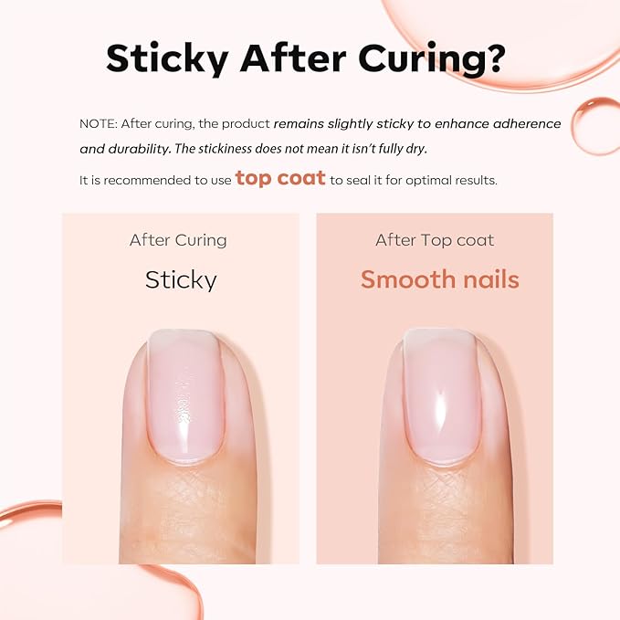 modelones Builder Nail Gel, 8-in-One Sheer Nude Pink Builder, Apricot Blush Pink Rubber Base for Nail Thickening Apex Building LED Lamp Cured Hard Strengthener Extend Color Gel Polish for DIY Salon-BrightBean Baby