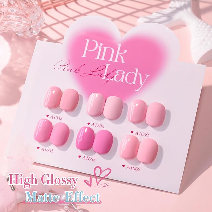 Double Rhythm 6 Pcs 15 ML Gel Polish Set Same Color Same Bottle Soak Off Gel Polish Kit Nail Art Manicure Salon DIY at Home for Women (Neutral Skin Pink Nude Beige -T6-53)-BrightBean Baby