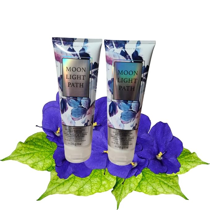 Bath and Body Works 2 Pack Moonlight Path Ultra Shea Body Cream 8 Oz.-BrightBean Baby