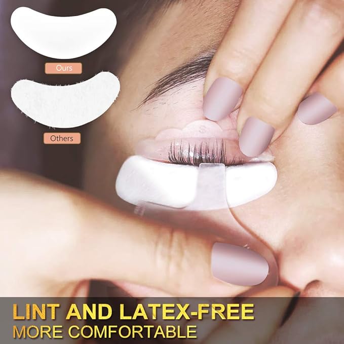 Hydrogel Eye Patch Eyelash Extension Supplies - Akissos 100 PCS Lash Extension Supplies Lift Tint Under Eye Pads Undereye Gel Patches Lint Free Professional Individual DIY Beauty Tool - 3nd Gen-BrightBean Baby