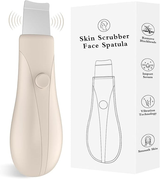 Skin Scrubber Face Spatula Skin Spatula Pore Cleaner Blackhead Remover Tools for Facial Deep Cleansing Skin Care Tool for Men and Women (Beige)-BrightBean Baby