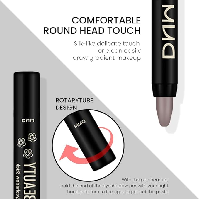 evpct Stone Matte Cream Eye Shadow Brightener Sticks Set for Eyes, Stone Matte Pencil Eye shadow Applicator Stick Pen Palette Makeup Waterproof sombras en crema para ojos 22#